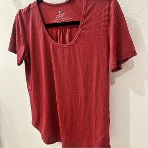 Kuhl Women's Red Striped Short Sleeve Tee